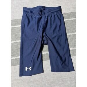 Under Armour Boys Navy Blue HeatGear Compression Shorts Youth Activewear